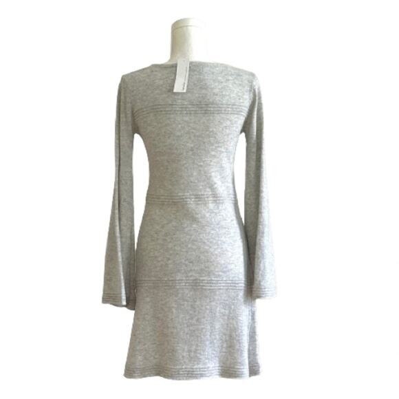 True Love V-Neck Bell Long Sleeve Space Dye Knit Sweater Dress Small NEW - Picture 4 of 12